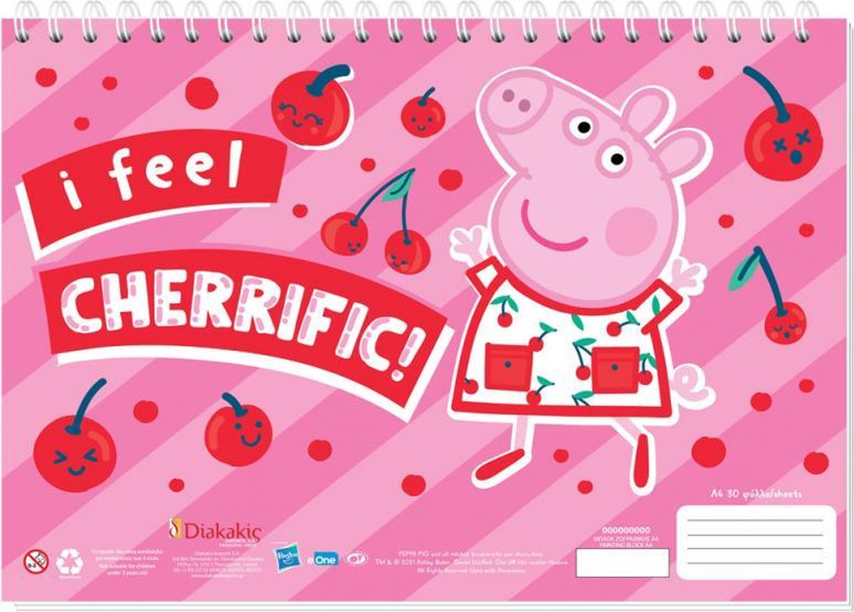 tekenblok Peppa Pig junior A4 roze 30 vellen