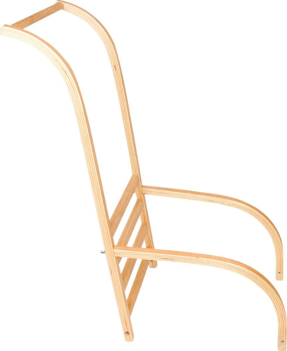 Duwrek/Rugleuning  voor Slee - Hout - Blank