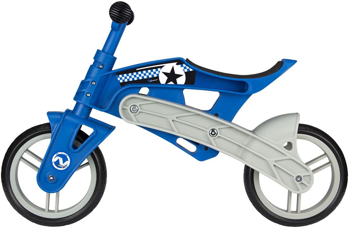 Nijdam Junior Loopfiets Verstelbaar - N Rider - Blauw/Grijs