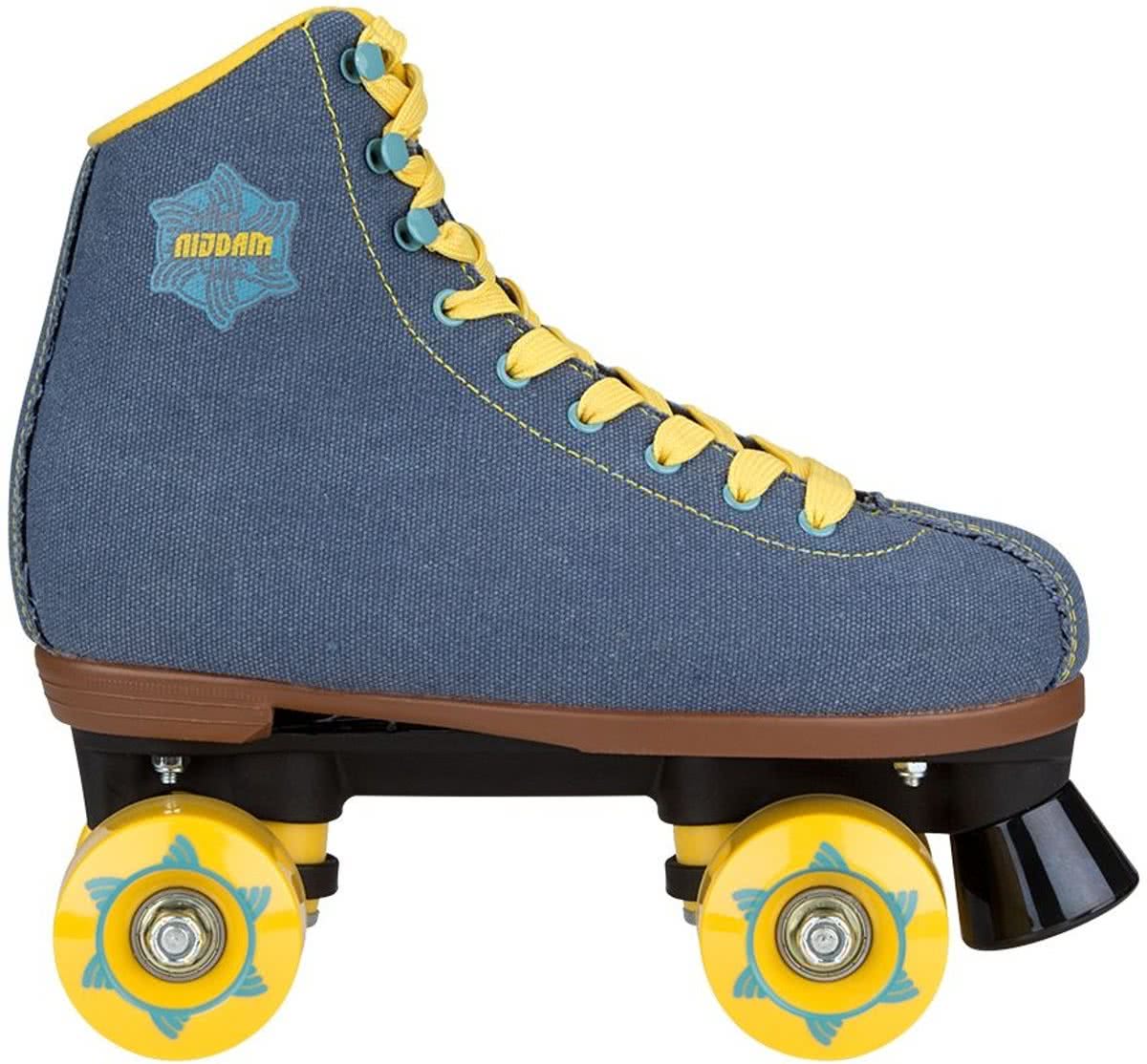 Nijdam Retro Rolschaatsen - Denim Rebel - Denimblauw/Geel - 37