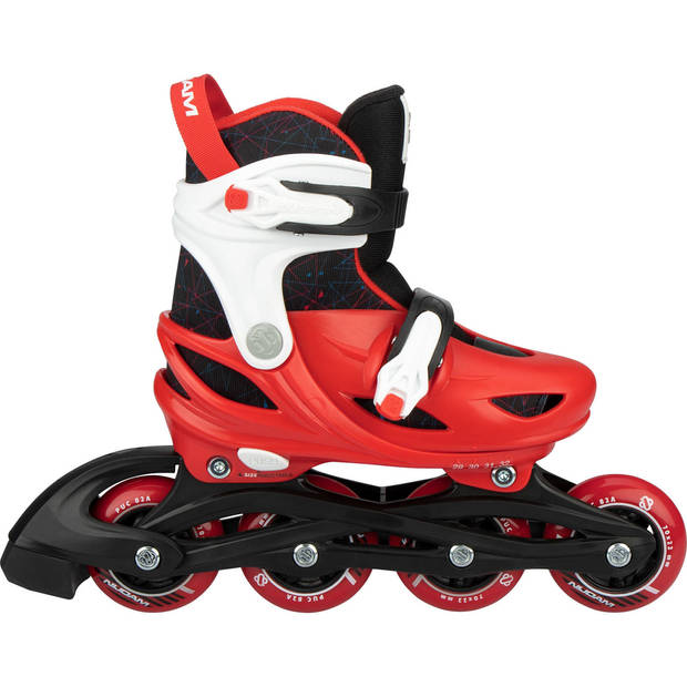 Nijdam inlineskates Rad Racer 82A polyetheen rood/zwart maat 33-36