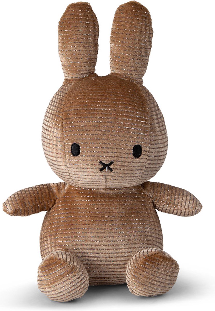 Miffy Sitting Corduroy Sparkle Champagne - 23 cm - 9