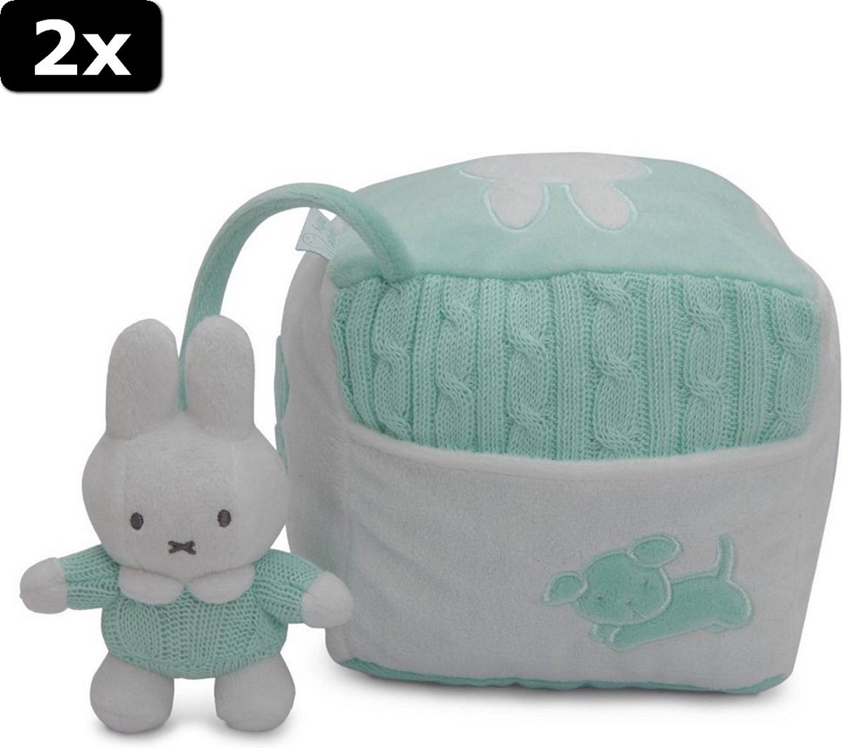 2x Nijntje Pluche Kubus + Nijntje Knuffel Mint