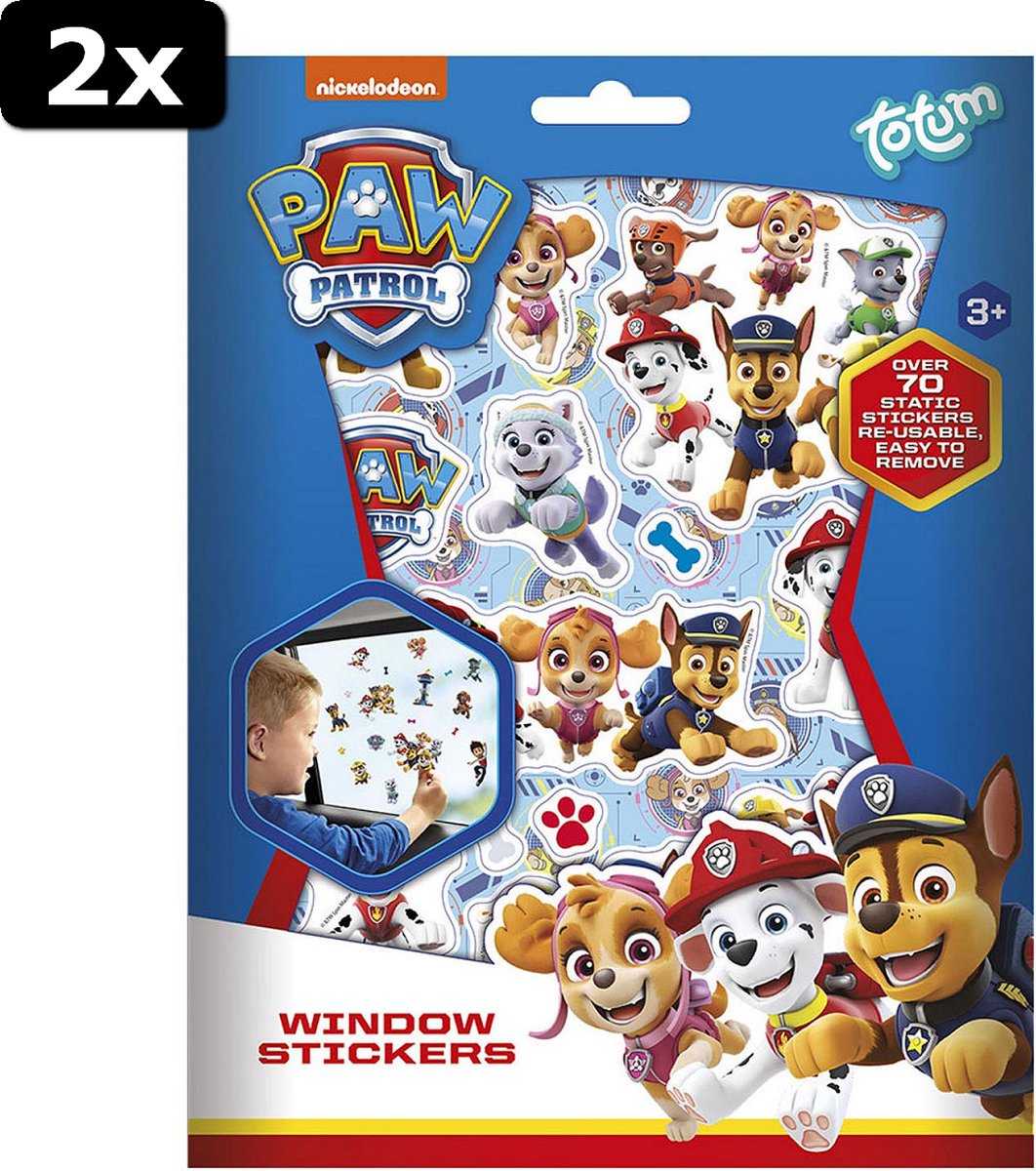 2x Totum Paw Patrol Raamstickers