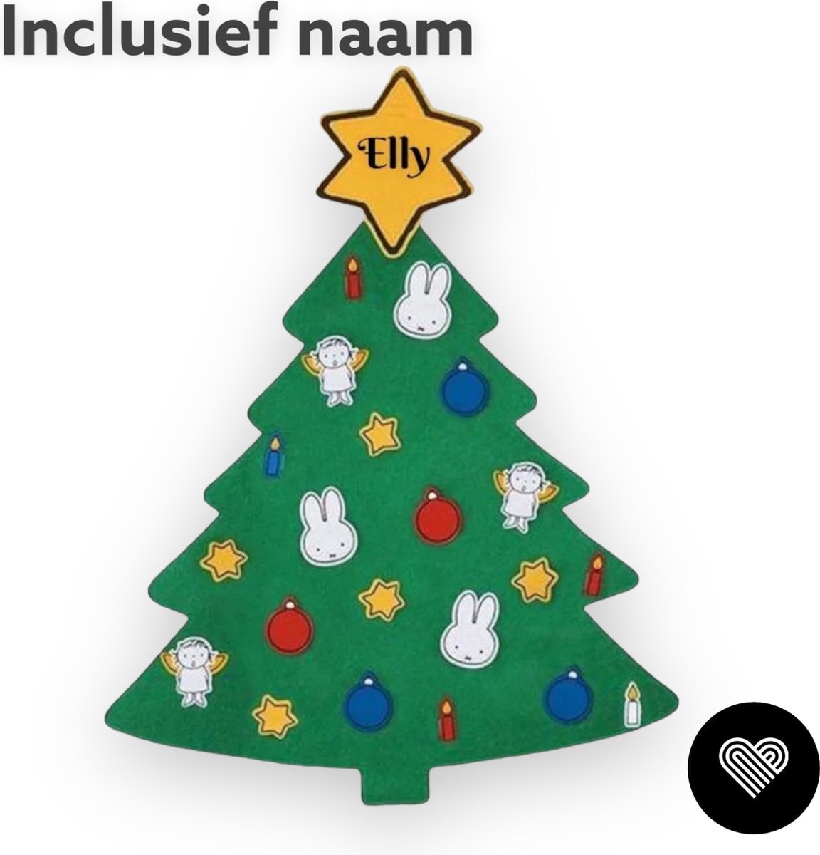 Nijntje Kerstboom Junior 75 X 100 Cm Vilt - Inclusief naam