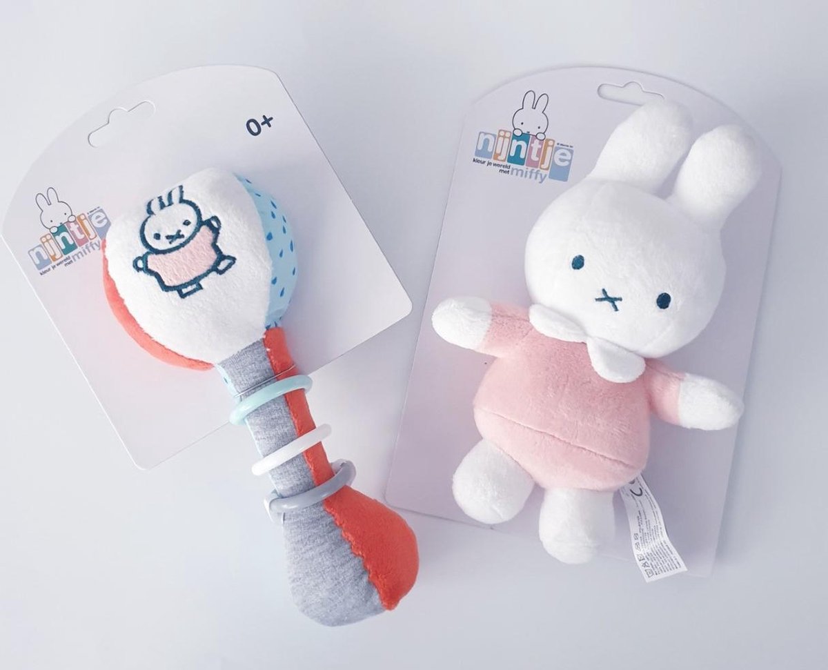 Nijntje Miffy Knuffel + Rammelaar set