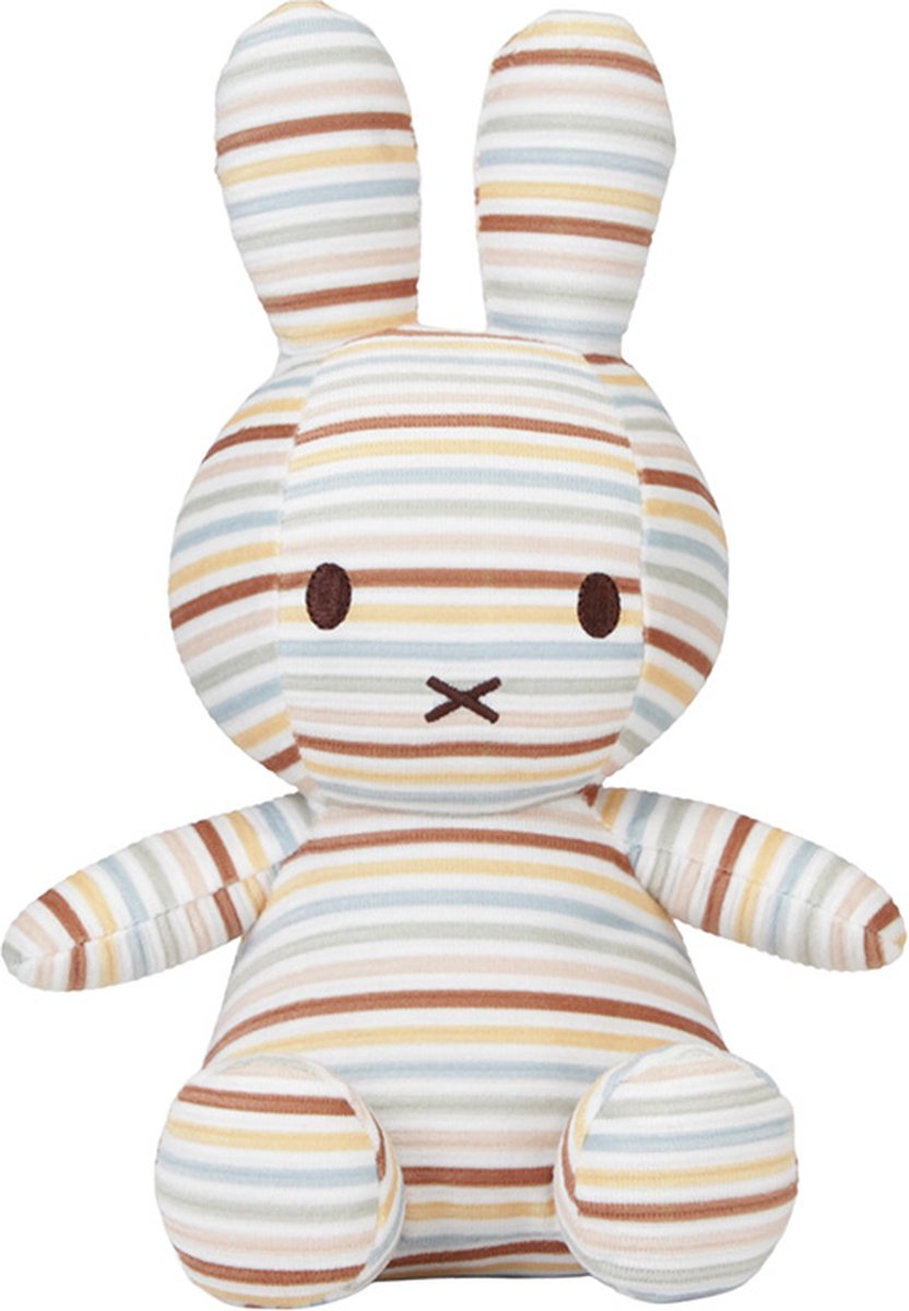 Nijntje x Little Dutch - Vintage Sunny Stripes - Knuffel all over print 25 cm