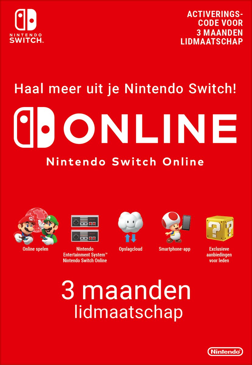 3 maanden Online Lidmaatschap - Nintendo Switch