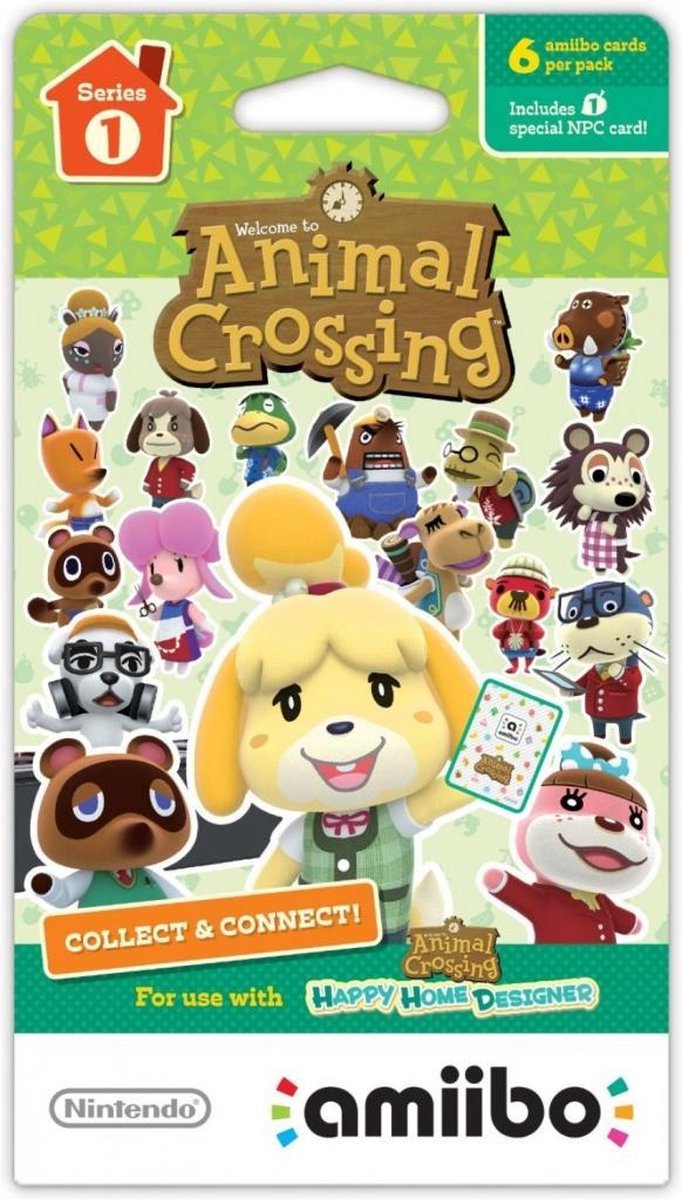 Animal Crossing Amiibo Cards Serie 1 (1 pakje) (6 kaarten)