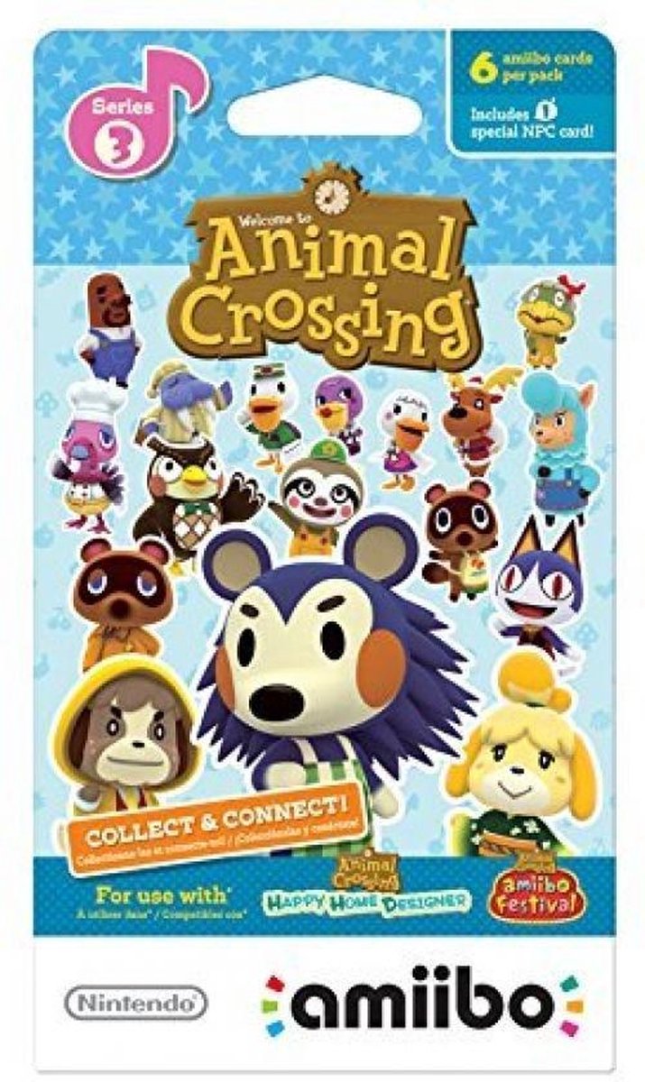 Animal Crossing Amiibo Cards Serie 3 (1 pakje) (6 kaarten)