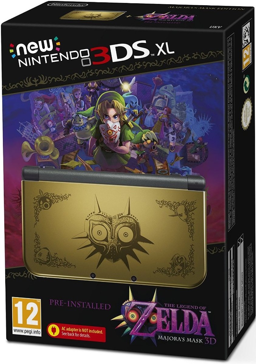 NEW Nintendo 3DS XL (Nieuw) - Limited Edition + Zelda Majoras Mask (voorgeïnstalleerd)