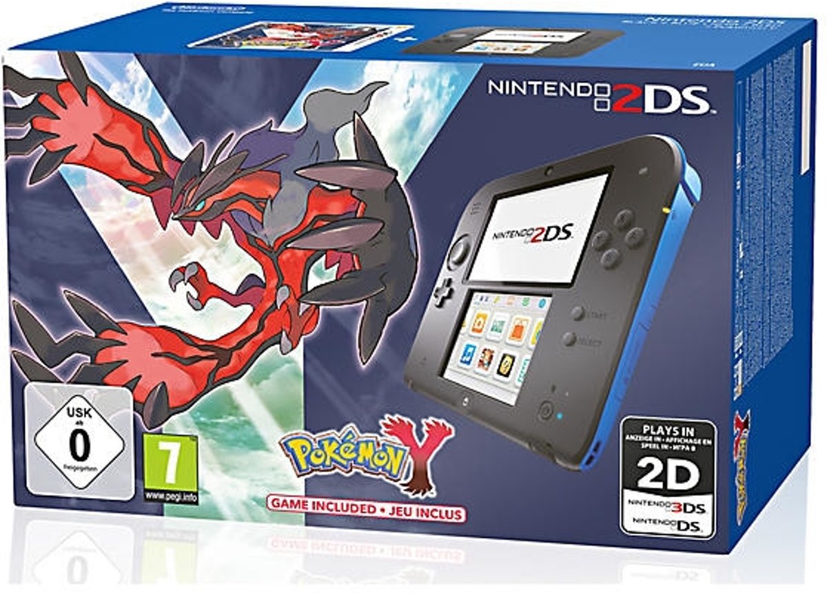 Nintendo 2DS Zwart + Pokémon Y