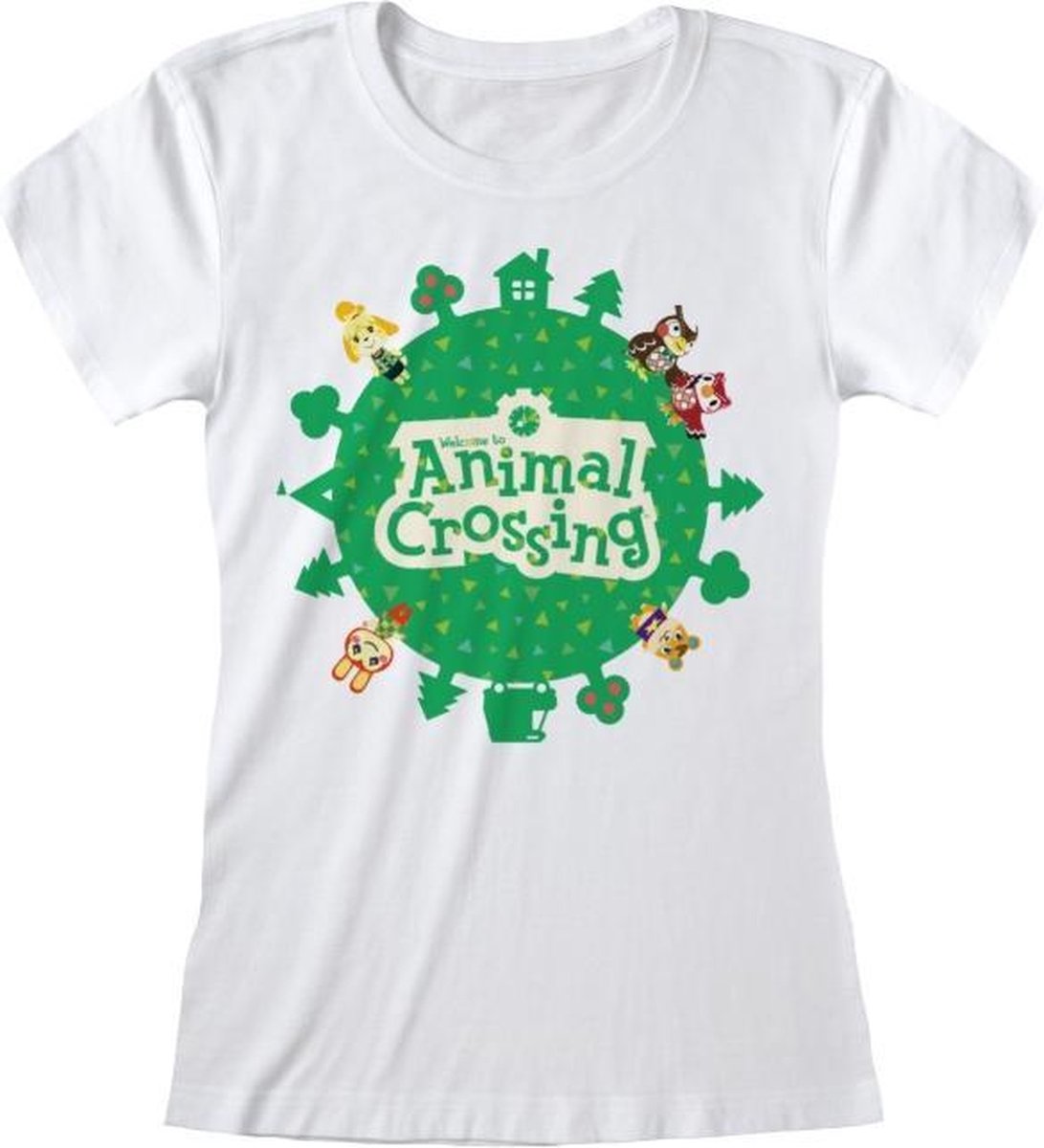 Nintendo Animal Crossing - Logo   Fitted T-Shirt Wit