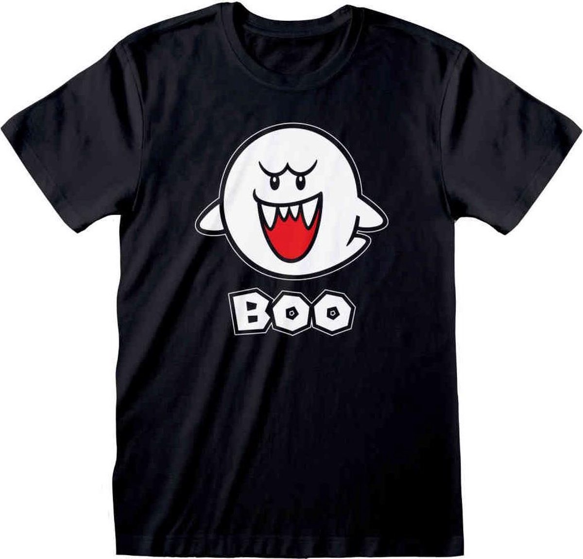 Nintendo Super Mario Heren Tshirt -L- Boo Zwart