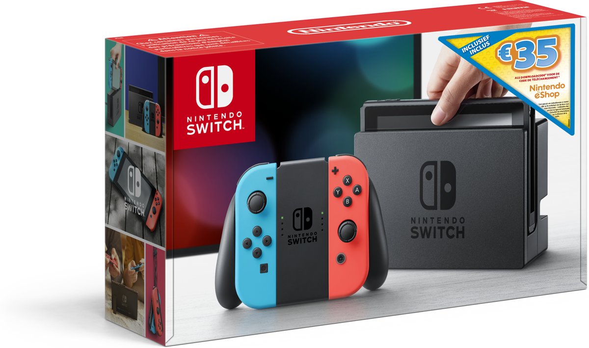 Nintendo Switch Console met eShop tegoed - 32GB - Blauw/Rood