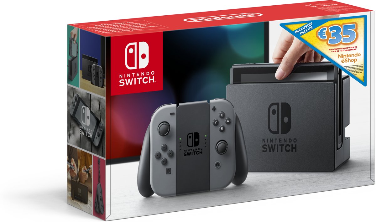 Nintendo Switch Console met eShop tegoed - 32GB - Grijs