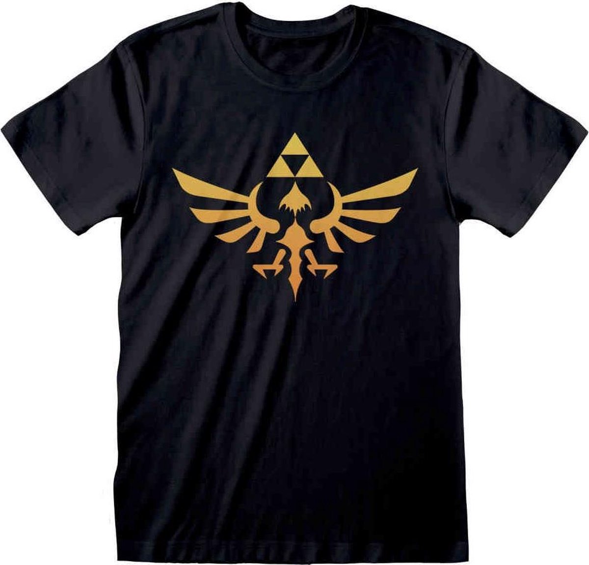 Nintendo Zelda Heren Tshirt -2XL- Hyrule Logo Zwart