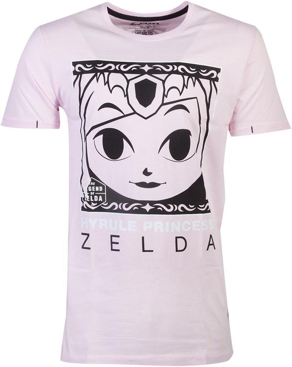   Zelda Heren Tshirt -M- Hyrule Princess Roze