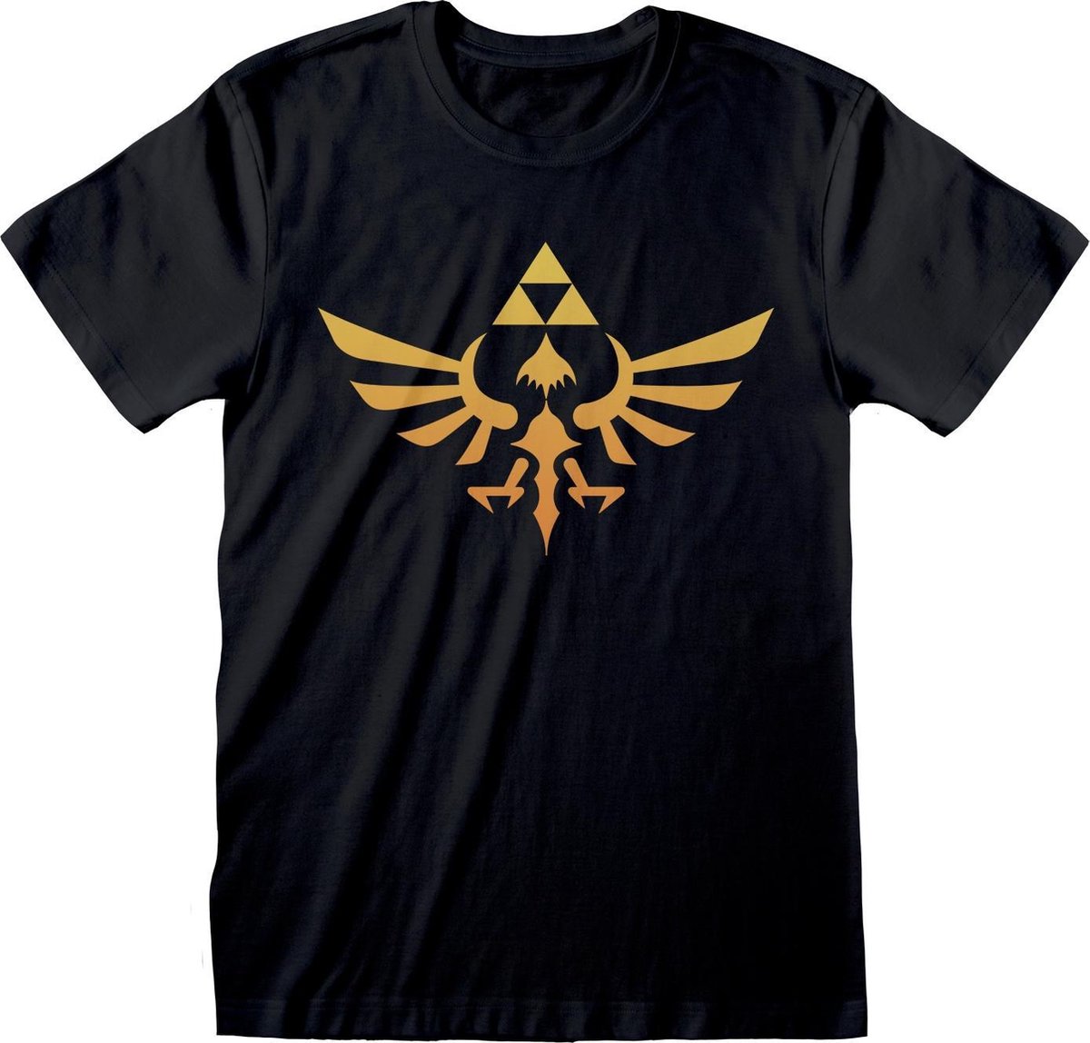 Nintendo Zelda Heren Tshirt -S- Hyrule Logo Zwart