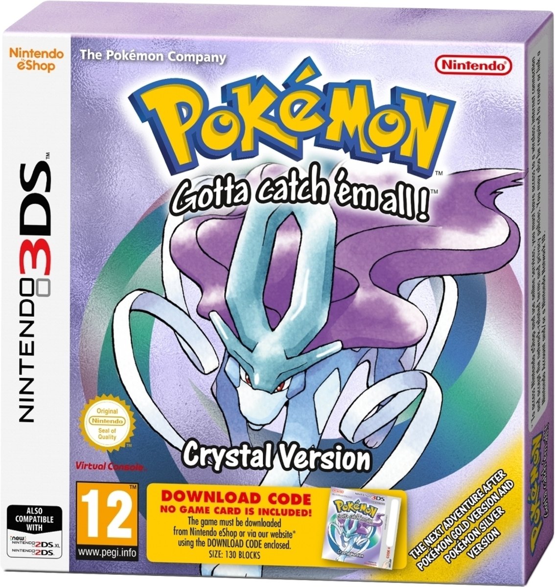 Pokemon Crystal - code in a box - 3DS