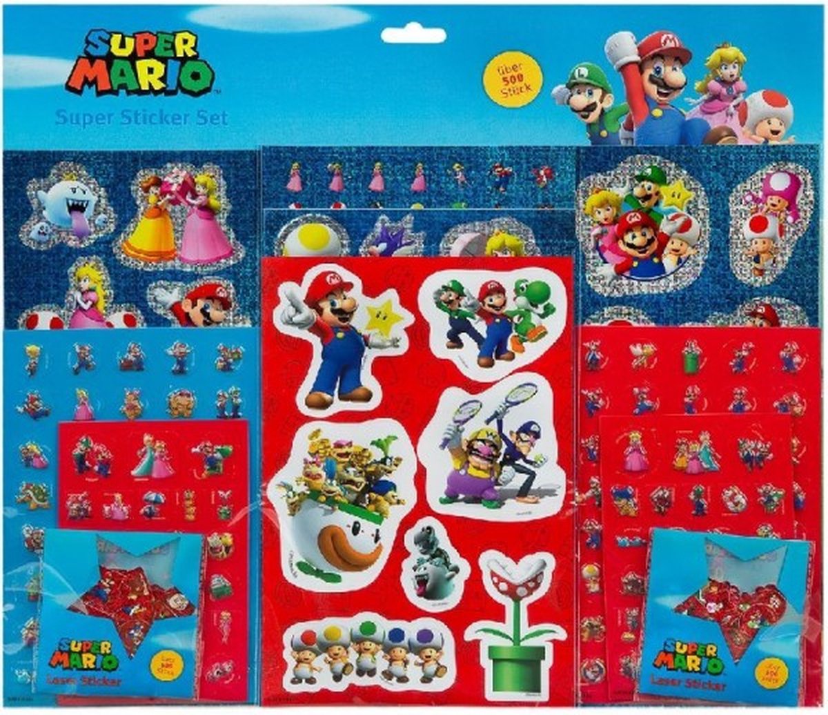 Super Mario Super   Set (meer dan 500 stickers)