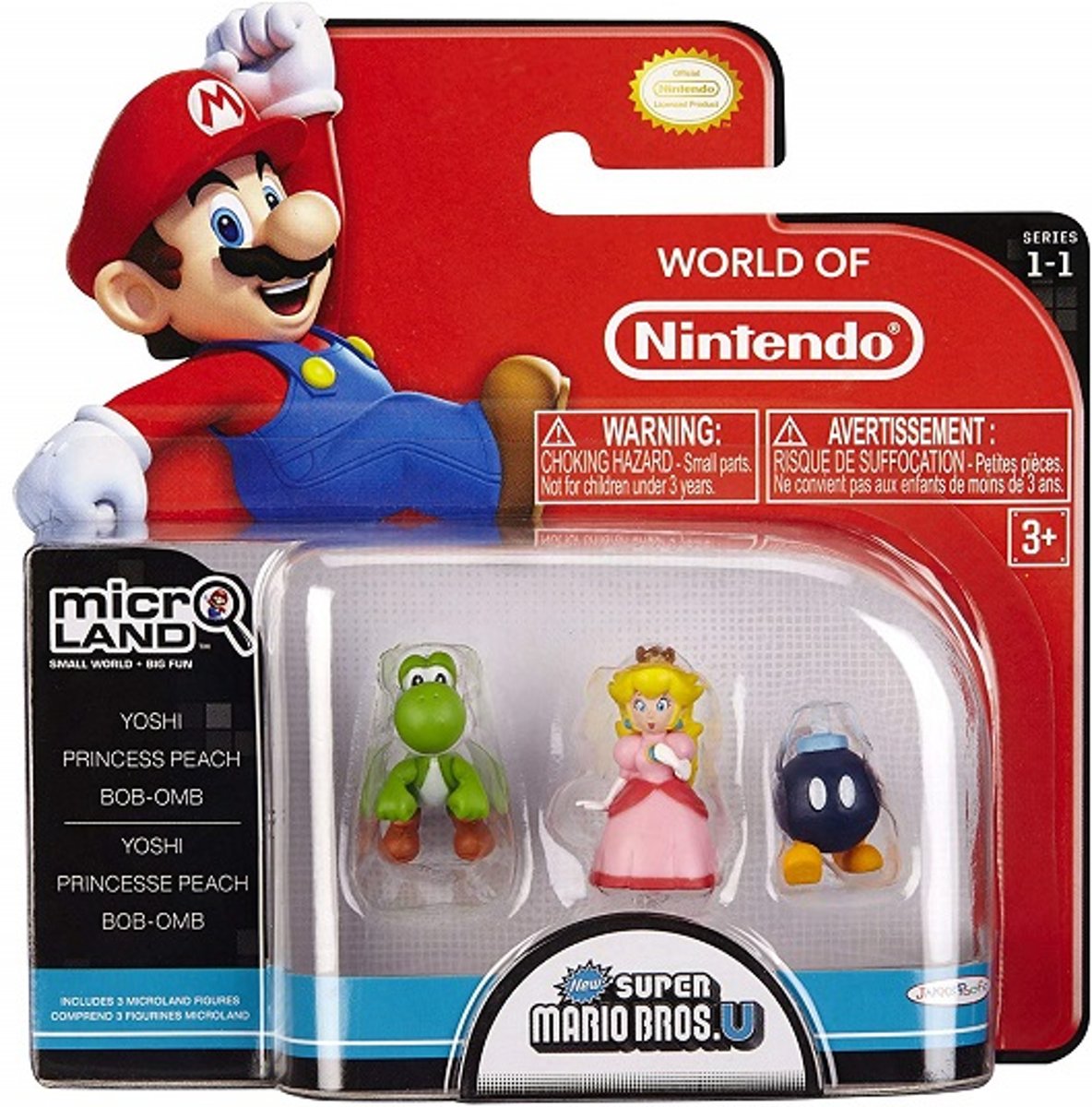 World Of Nintendo - New Super Mario Bros. U - Yoshi-Princess Peach-Bob Omb 3-pack