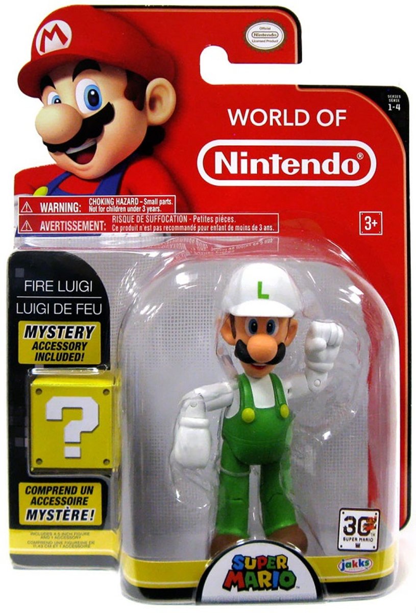 World Of Nintendo - Super Mario - Fire Luigi With Mystery Box