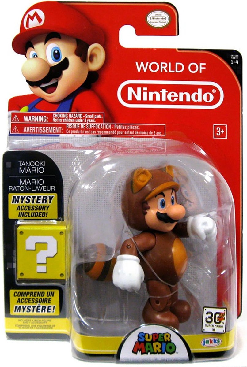 World Of Nintendo - Super Mario - Tanooki Mario With Mystery Box