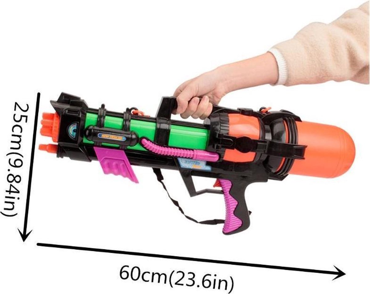 Waterpistool - Supersoaker XL 64cm - Zwembad - Zwemband - Vakantie - Waterpret - Watergevecht - Waterspuit - Zomer - Zee - Opblaasbaar luchtbed