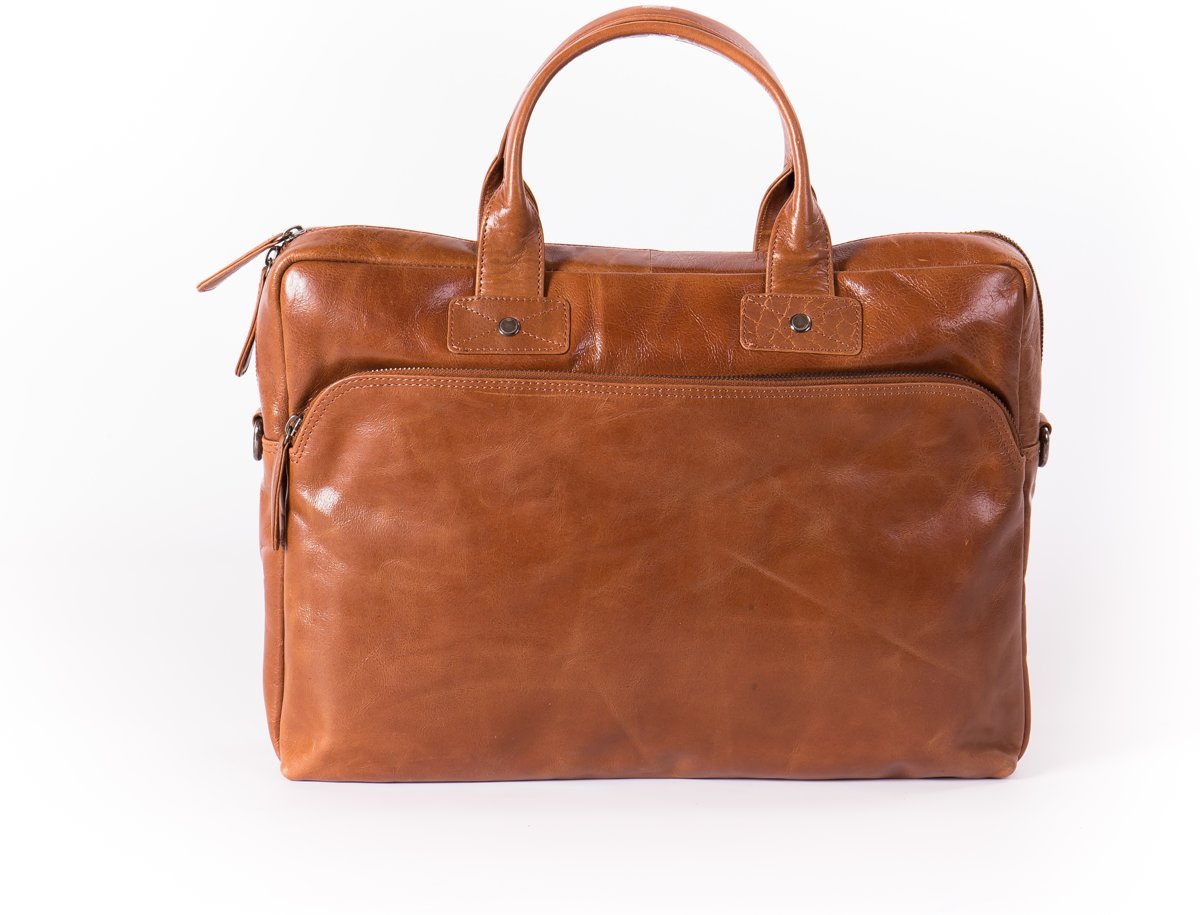 Business bag leder cognac - Laptoptas- Aktentas