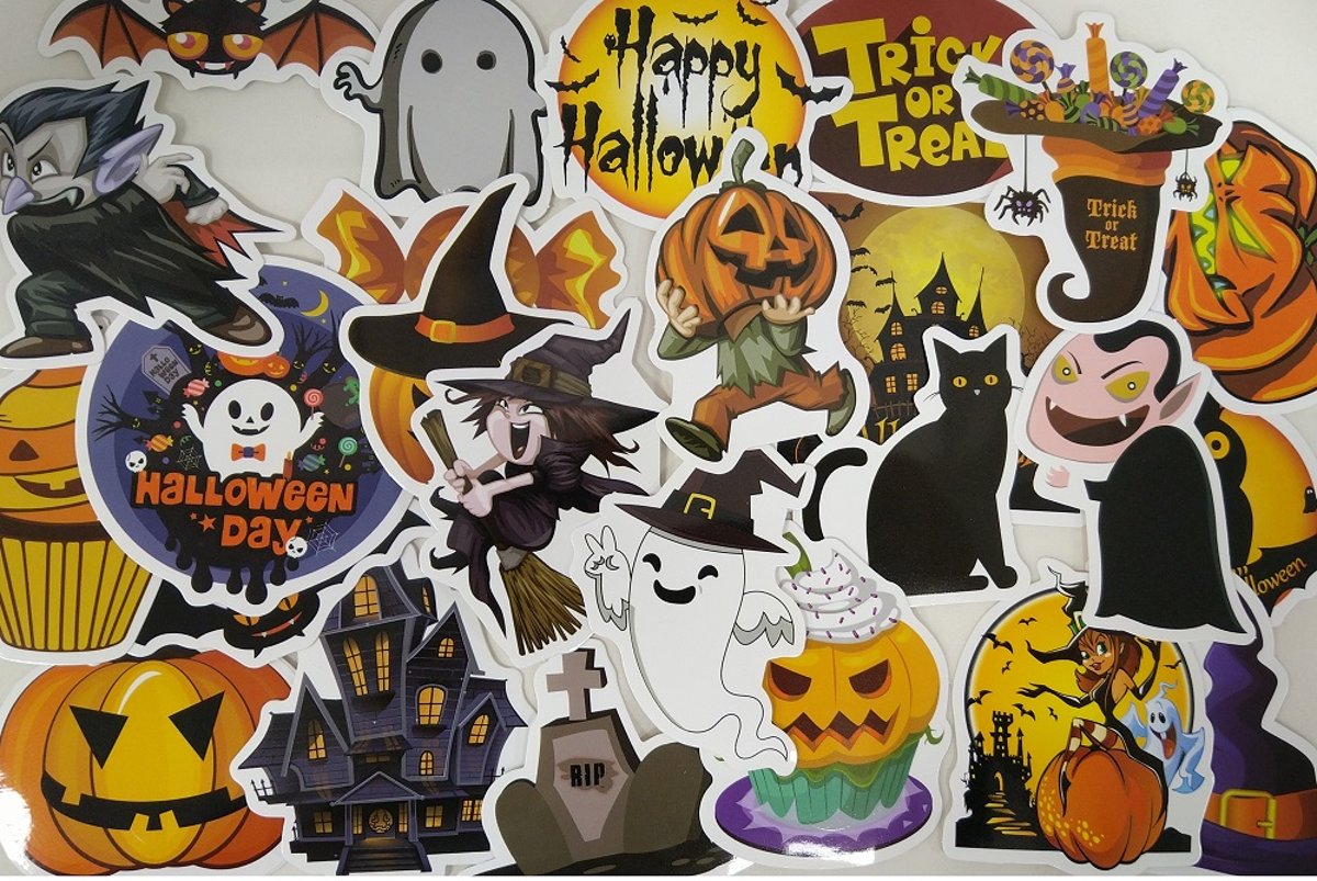 Stickerset met 25 Holloween stickers