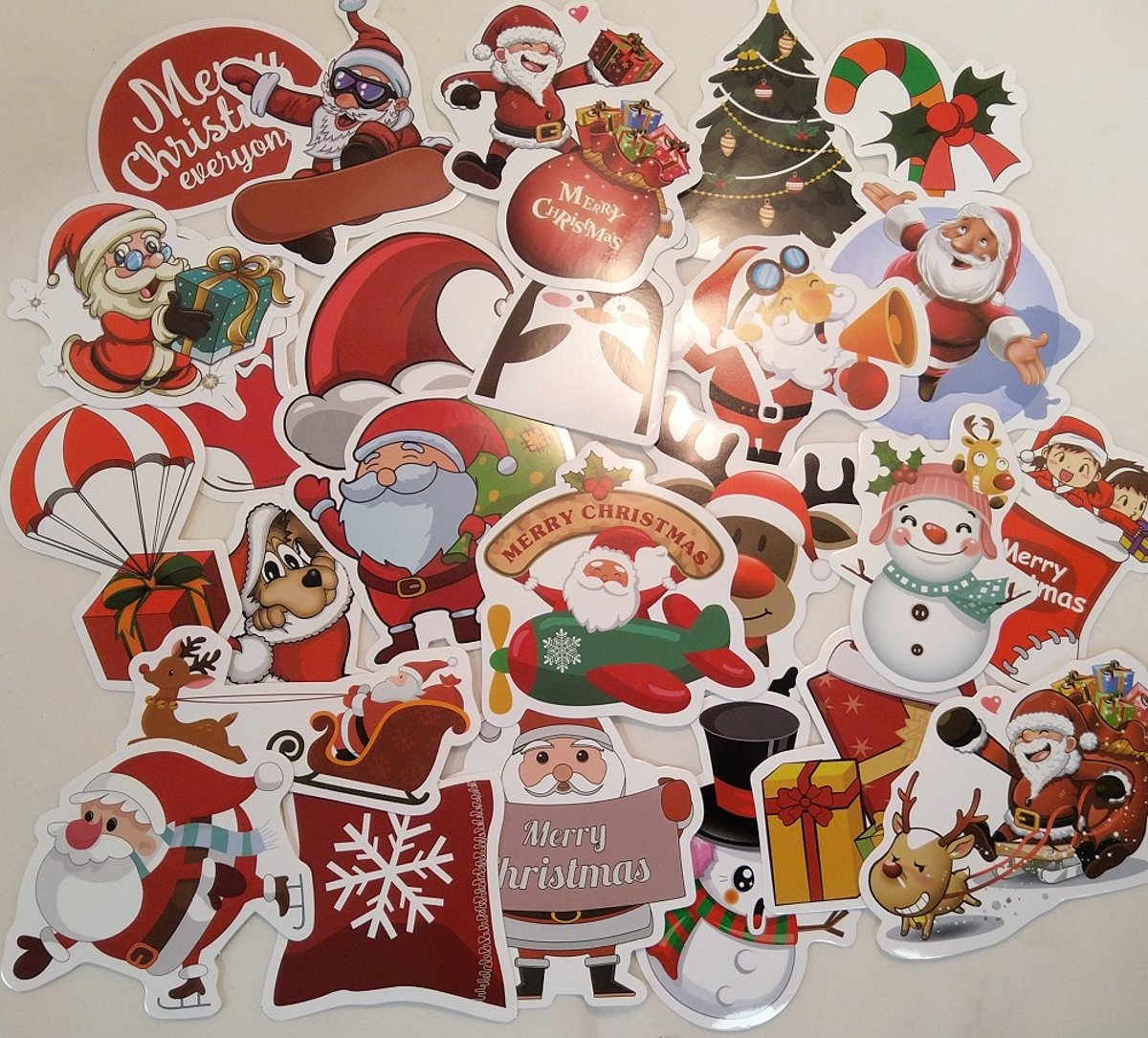 Stickerset met 25 kerstmis stickers