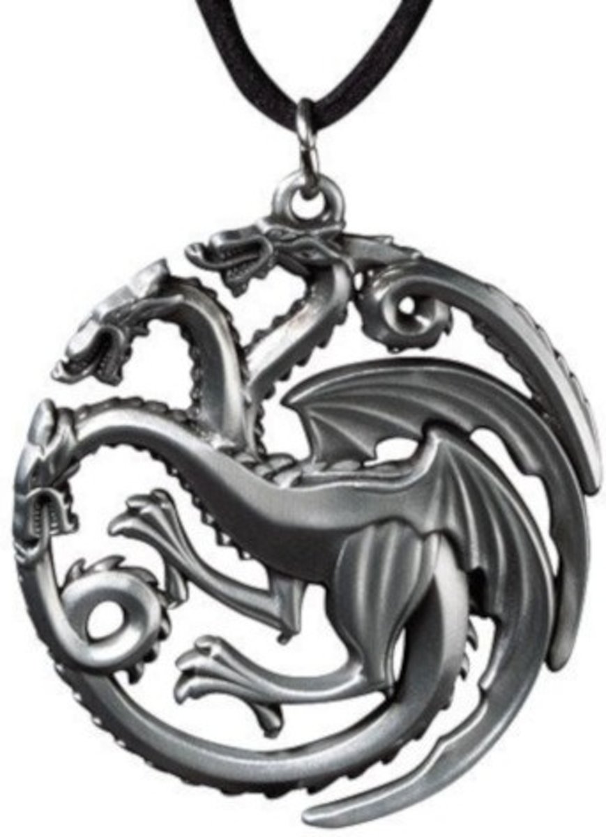   Hanger Game Of Thrones: Targaryen Pendant 4 Cm Zilver