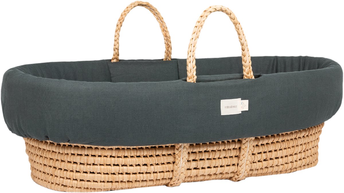   Lin français Padded moses cover - Wiegbeschermer - Green Blue