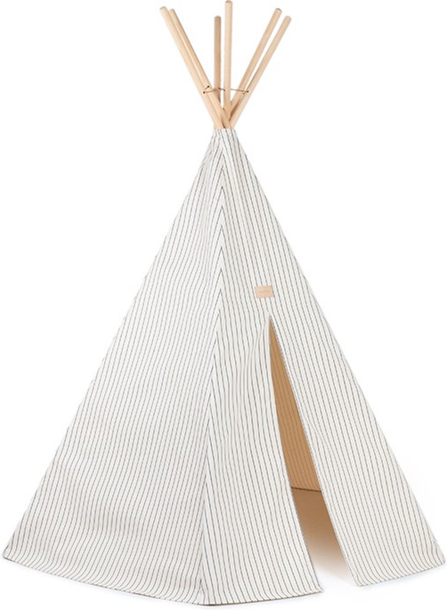   tipi Arizona - Blue Thin Stripes/Natural -   - 158 x 128 cm