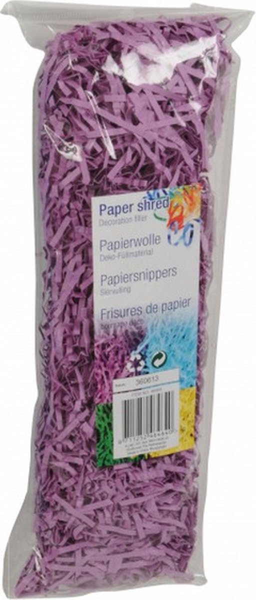 papiersnippers 33 x 3 cm paars