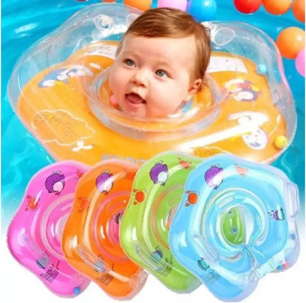 Zwemring Baby Groen – Zwemkraag – Zwemkraag Baby – Baby Float – Baby Floating - Opblaasbare Nekring - Baby Zwemband – Nekring - Zwemring – 3-18 maanden – Babyfloat – Baby Zwemring