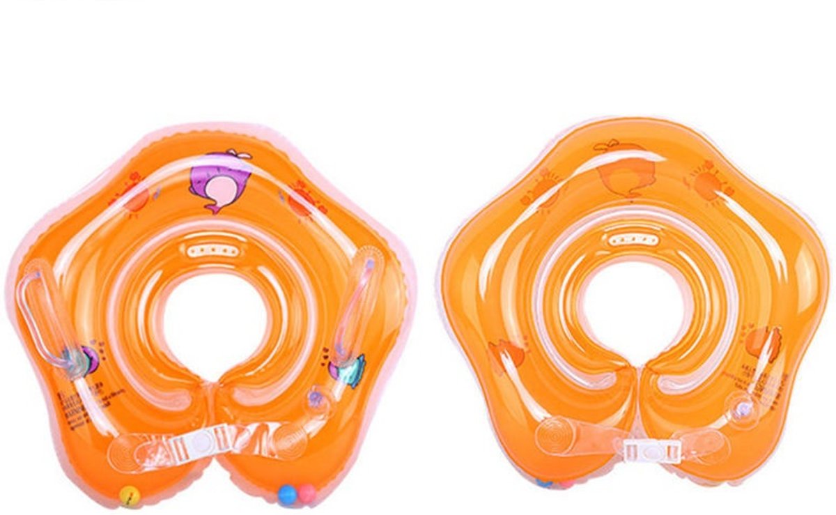 Zwemring Baby Oranje – Zwemkraag – Zwemkraag Baby – Baby Float – Baby Floating - Opblaasbare Nekring - Baby Zwemband – Nekring - Zwemring – 3-18 maanden – Babyfloat – Baby Zwemring