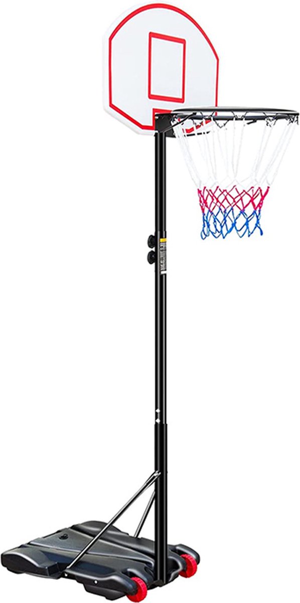 NordFalk basketbalring met standaard - Basketbalpaal op voet - Mobiel verrijdbaar - Ringhoogte: 178 - 213cm