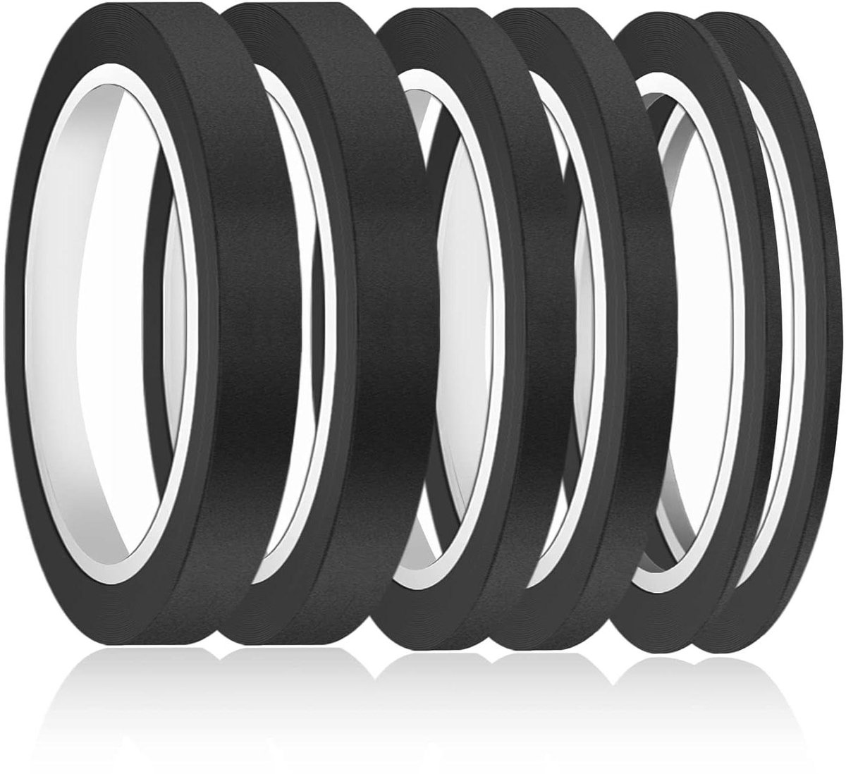   - Fine Line Tapes 6 stuks, 3/6/12,6 mm Brede Tapes in Diverse Kleuren voor Autos, Scholen, Kantoren en Doe-Het-Zelf Projecten