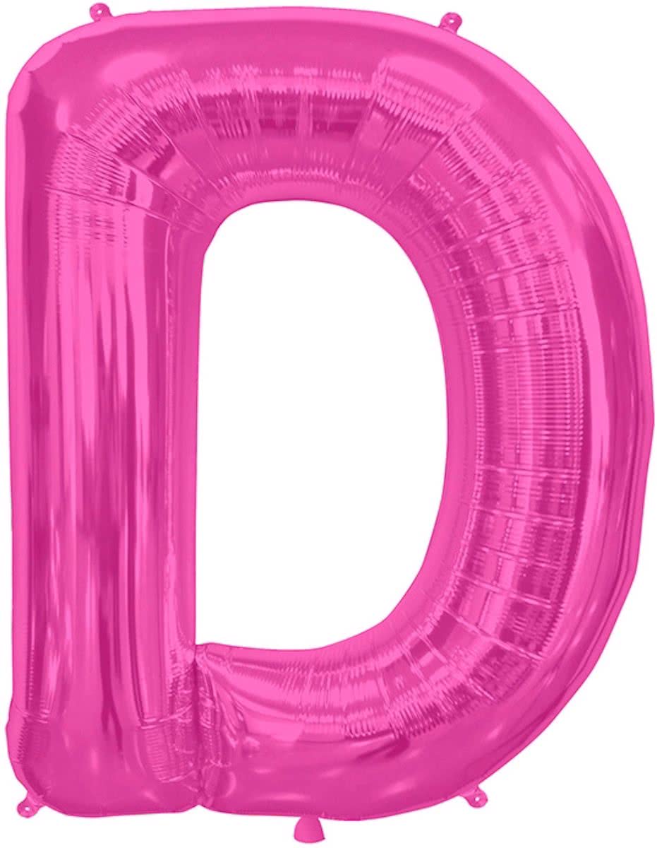 Letter D Magenta helium 86cm