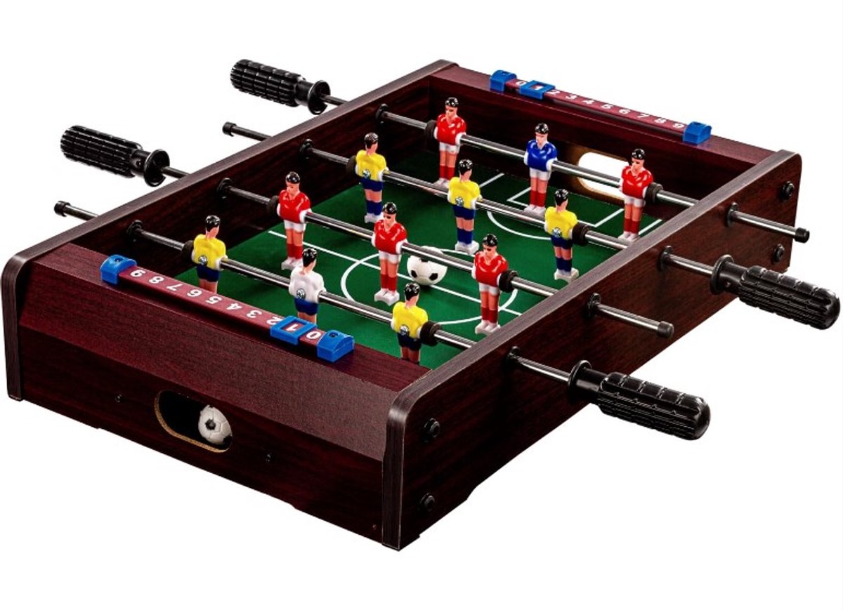 NORTH Nash Mini Voetbaltafel Dark Wood 51 x 31 x 8 cm