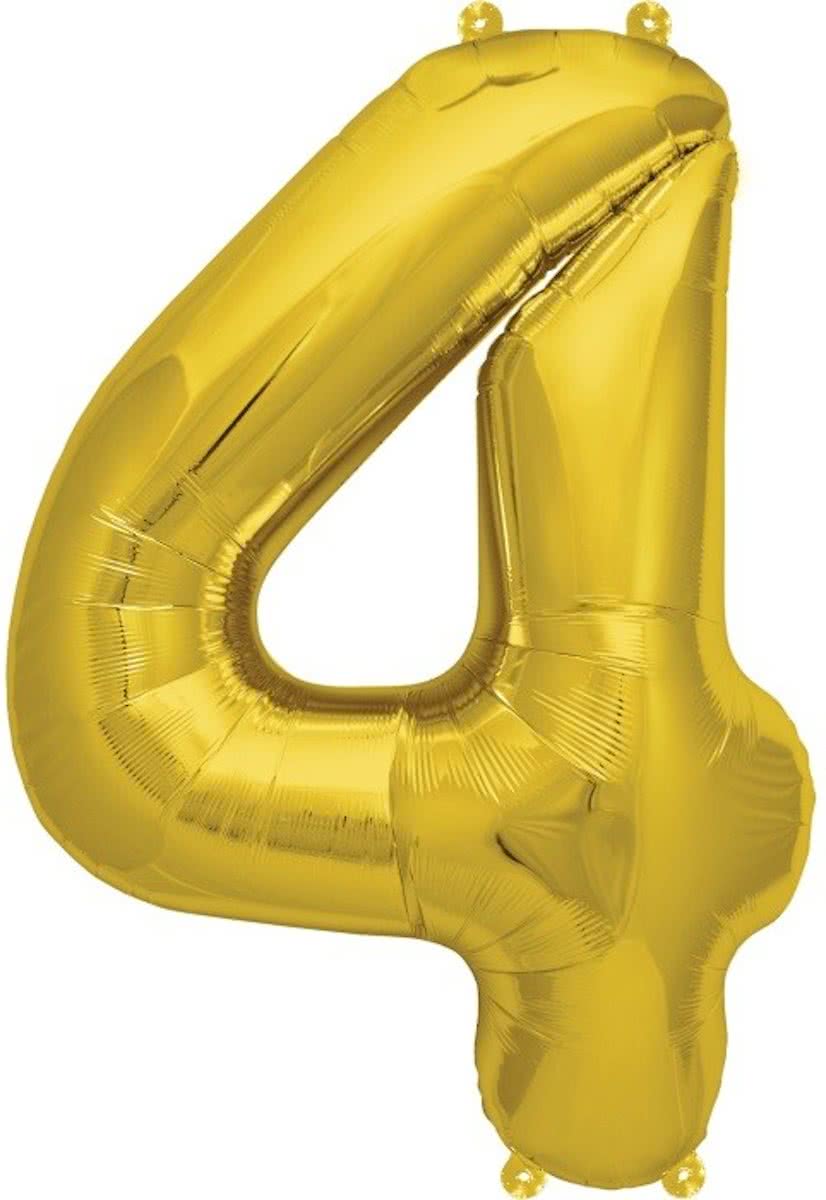 XL Folieballon 4 (90cm) Goud