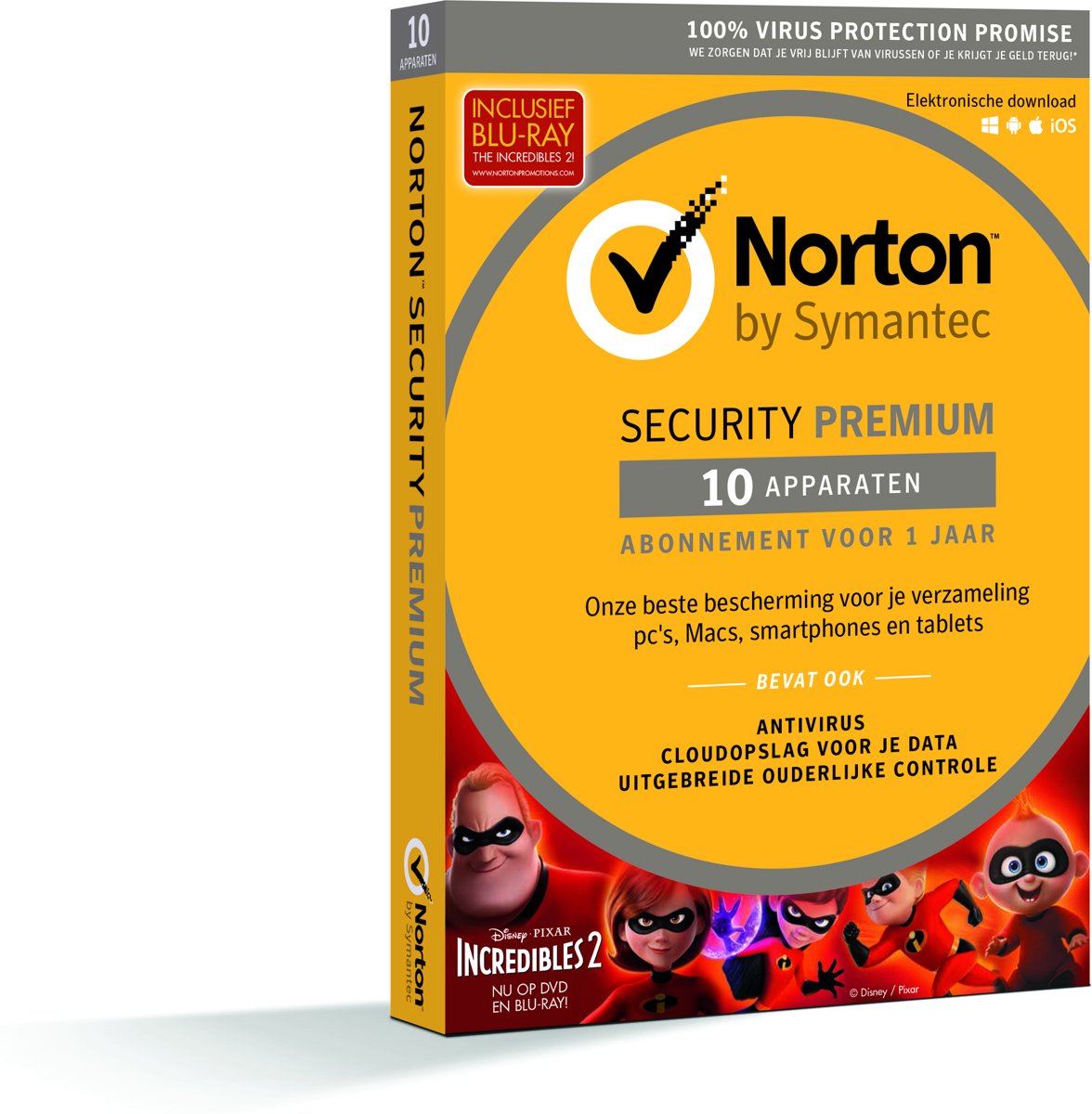 Norton Security Premium 2019  Disney Actie - 10 Apparaten - 1 jaar - Met 25GB Backup - Windows / Mac / iOS / Android