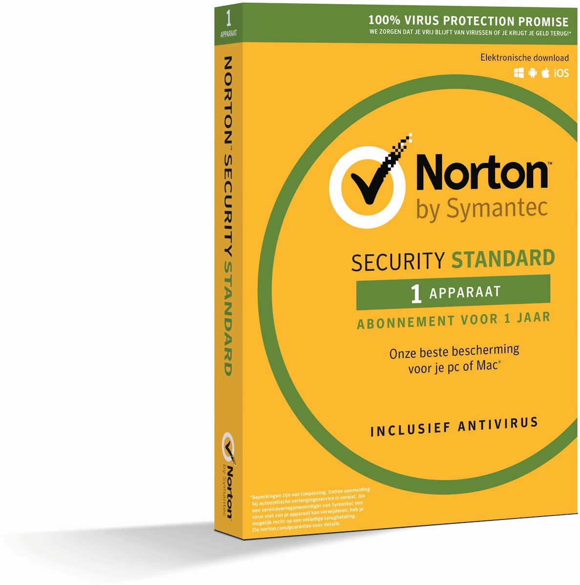 Norton Security Standaard - Nederlands / 1 Apparaat / 1 Jaar / Windows / Mac / iOS / Android