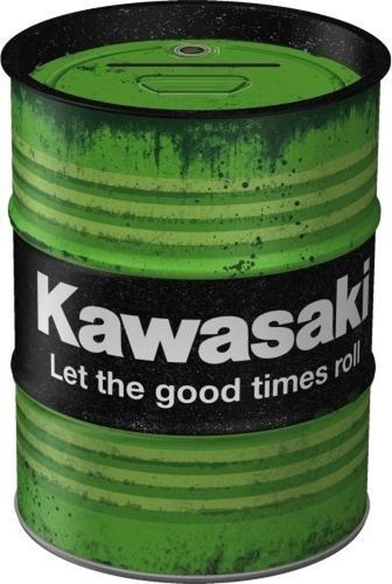 Kawasaki - Let the good times roll. Money Box Oil Barrel.