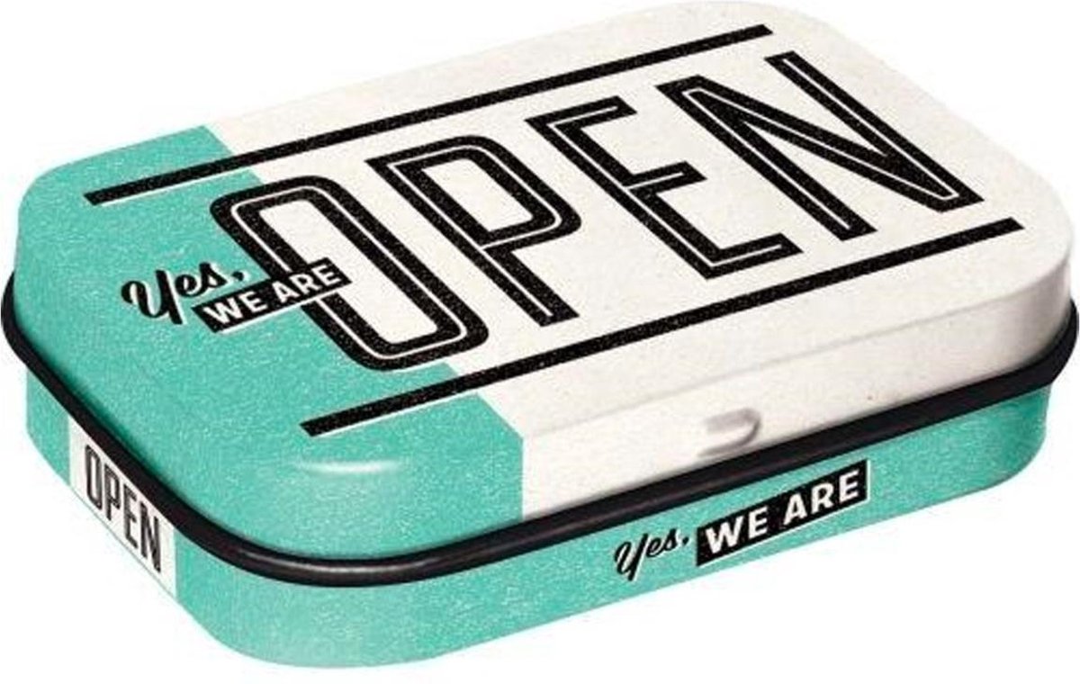 Yes We Are Open Pepermunt Doosje Inclusief Mints