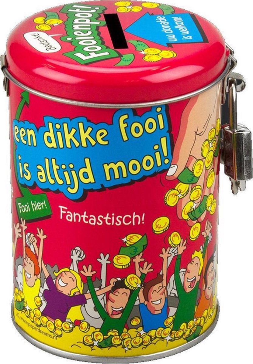 Mini Spaarblik - Fooienpot - 11CM