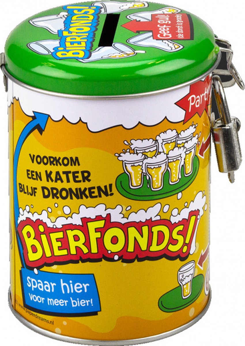 Mini Spaarblikje - Bierfonds -  11CM