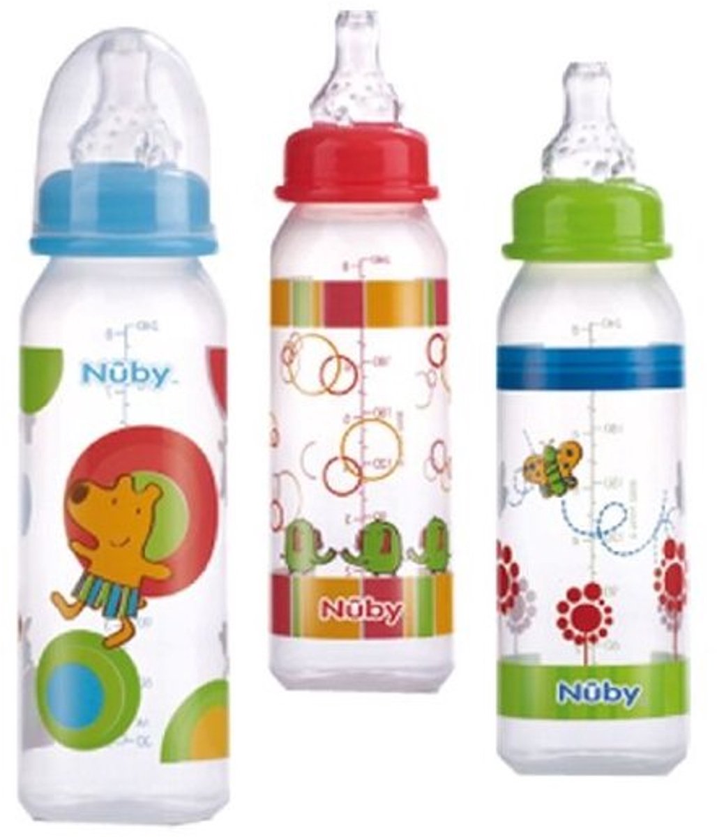 Nuby Baby Drinkfles 240ml Assorti